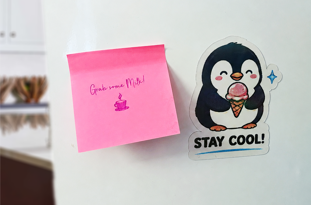 Stay Cool! Penguin Fridge Magnet | Cute Motivational Kitchen Magnet | Kawaii penguin Gift | Positive Mental Health Gift