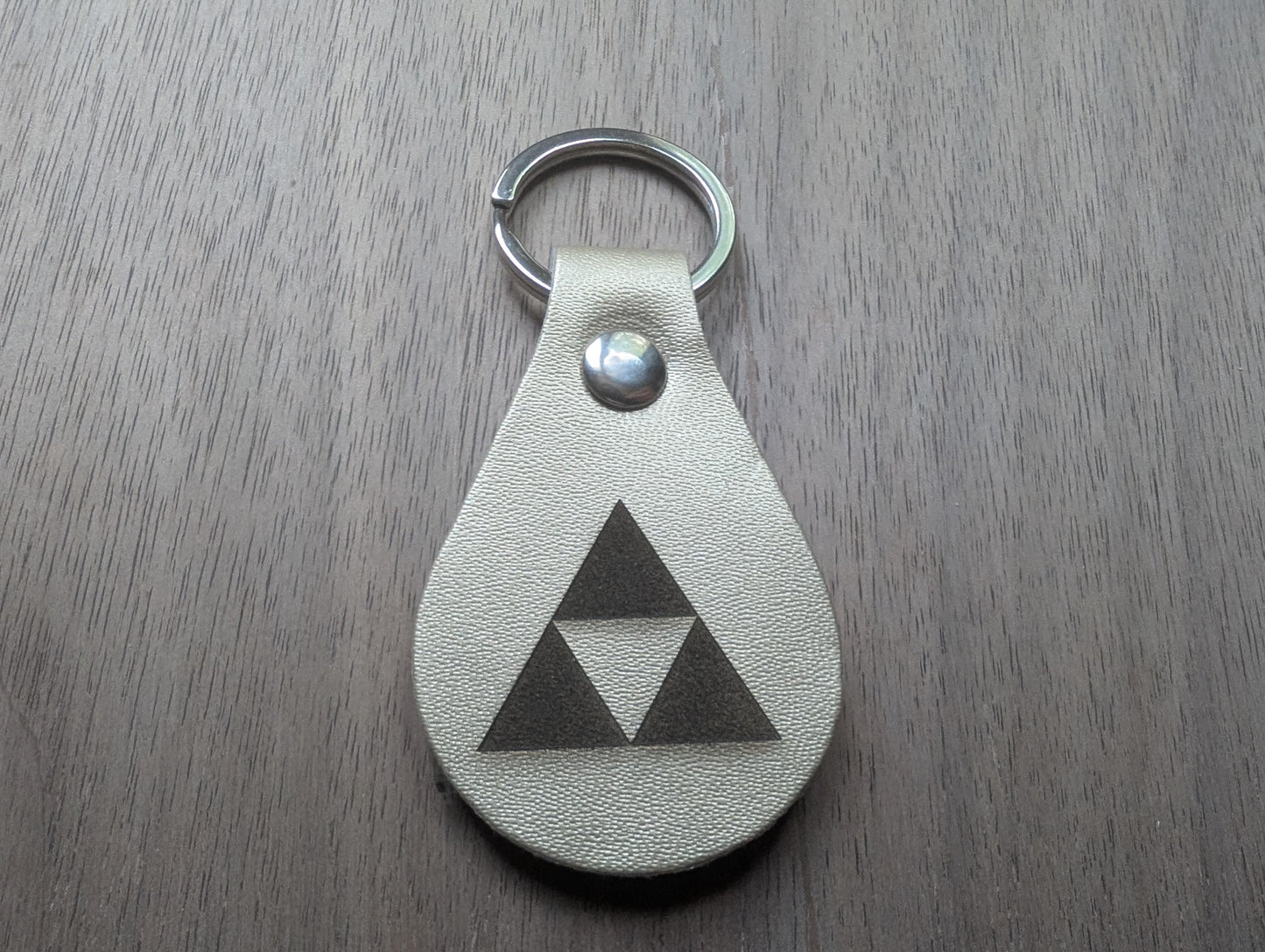 Triforce Keychain: Laser Engraved PU Leather Zelda Fan Gift