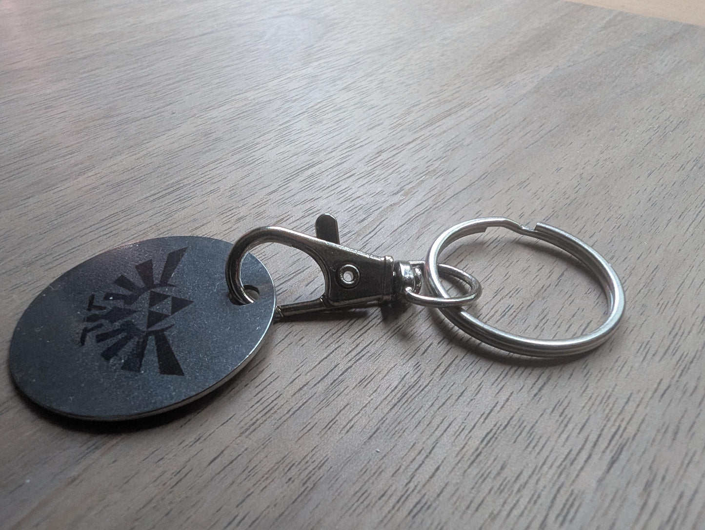 Triforce Keychain: Engraved Stainless Steel Zelda Fan Accessory