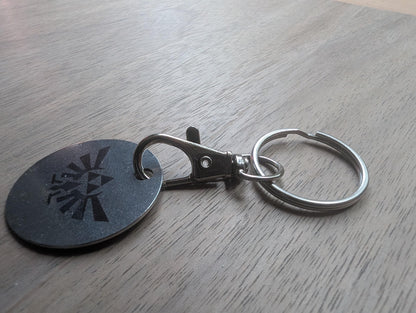 Triforce Keychain: Engraved Stainless Steel Zelda Fan Accessory