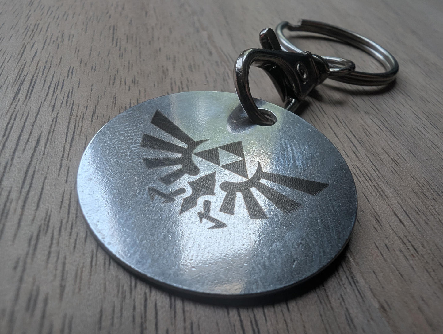 Triforce Keychain: Engraved Stainless Steel Zelda Fan Accessory