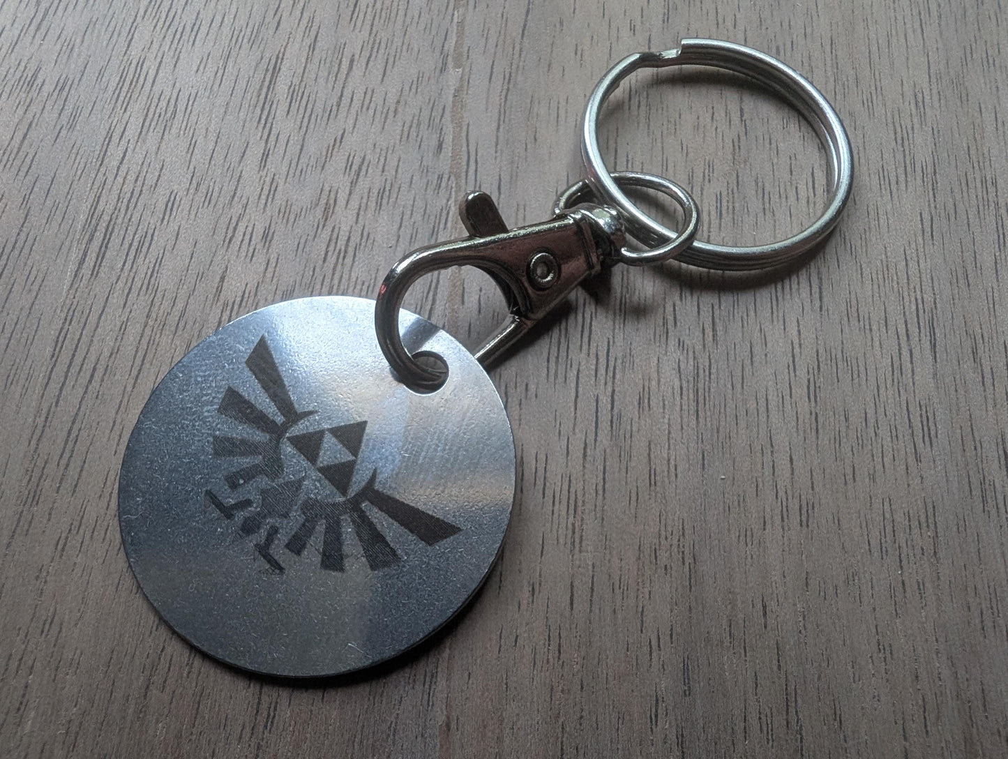 Triforce Keychain: Engraved Stainless Steel Zelda Fan Accessory