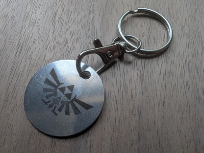 Triforce Keychain: Engraved Stainless Steel Zelda Fan Accessory