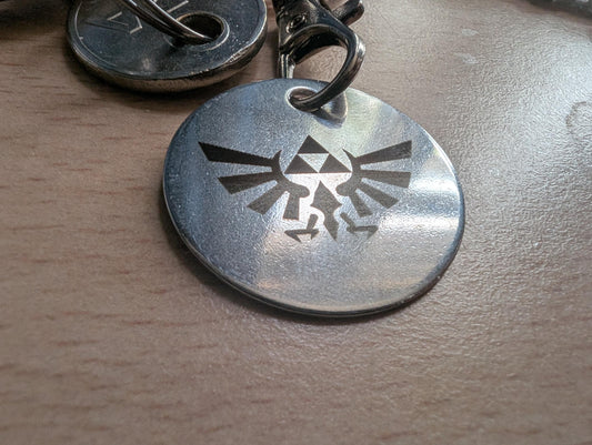 Triforce Keychain: Engraved Stainless Steel Zelda Fan Accessory