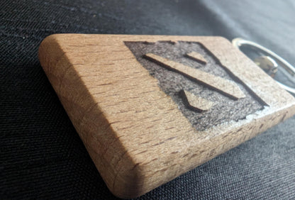 Dota 2 Wooden Logo Keyring – Ideal Gift for Gamers