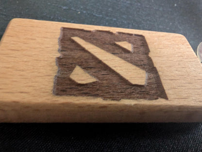 Dota 2 Wooden Logo Keyring – Ideal Gift for Gamers