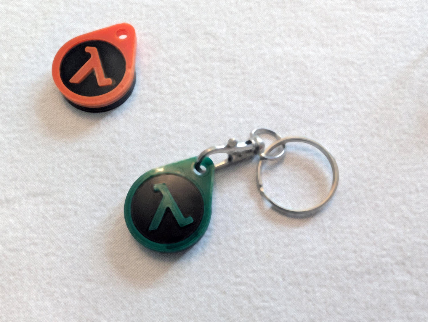 Half Life Acrylic Logo Keyring – Layered Orange & Black Design Valve Key ring Keychain