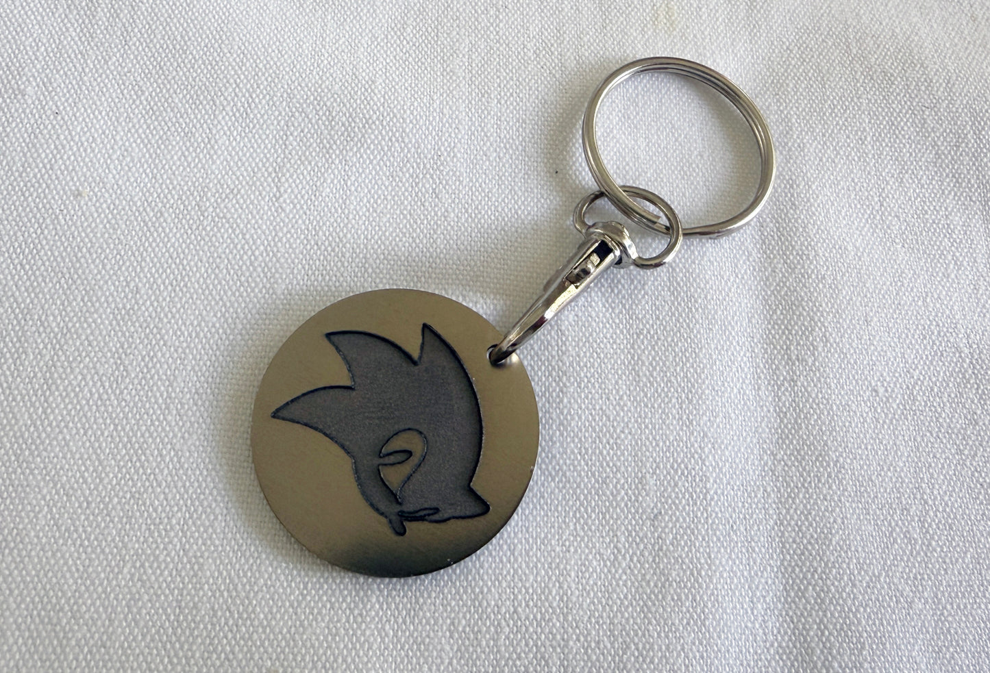 Sonic The Hedgehog Inspired Metal Keyring | 3D Engraved Stainless Steel Gamer Keychain | Thick 1.5mm Blue Steel Charm | BasicIsBestUK