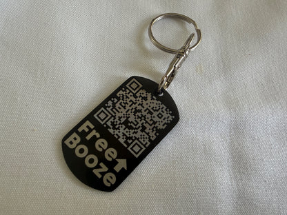QR Code Prank Keyring | Rickroll Keychain | Funny Gag Gift | Scan for Surprise | Novelty Gamer Gift | BasicIsBestUK