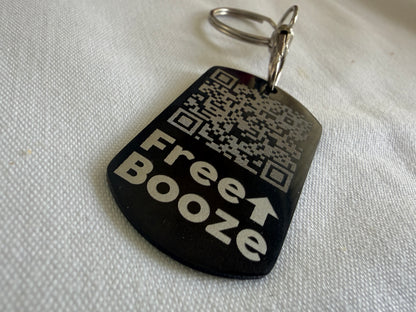 QR Code Prank Keyring | Rickroll Keychain | Funny Gag Gift | Scan for Surprise | Novelty Gamer Gift | BasicIsBestUK