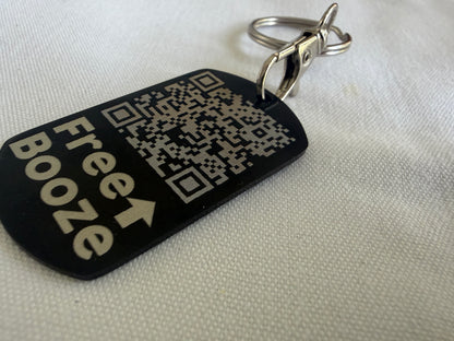 QR Code Prank Keyring | Rickroll Keychain | Funny Gag Gift | Scan for Surprise | Novelty Gamer Gift | BasicIsBestUK