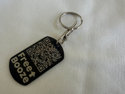 QR Code Prank Keyring | Rickroll Keychain | Funny Gag Gift | Scan for Surprise | Novelty Gamer Gift | BasicIsBestUK