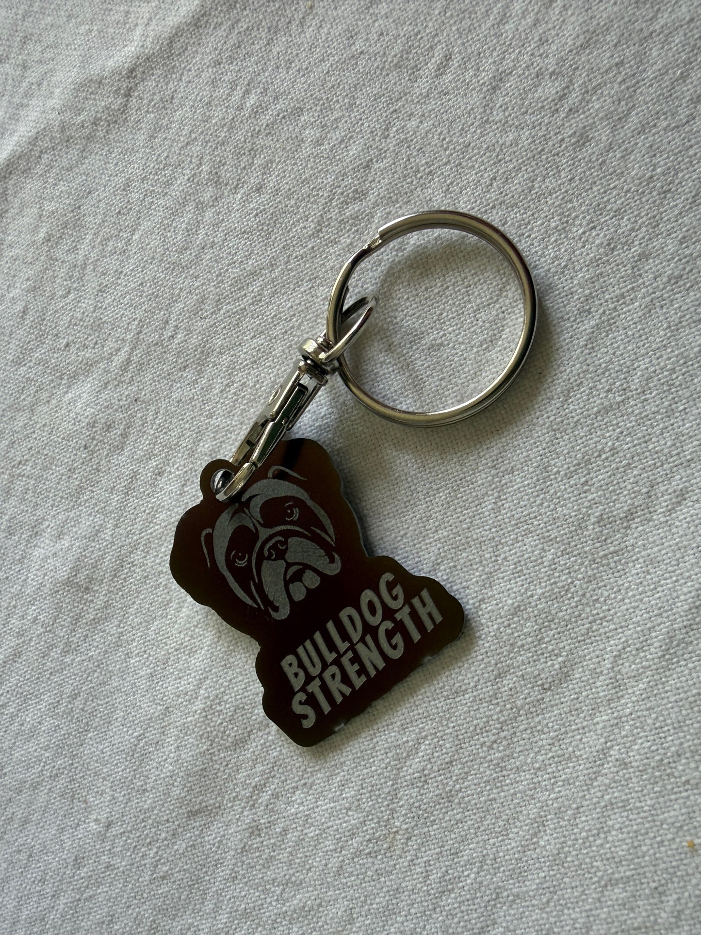Bulldog Strength Keyring