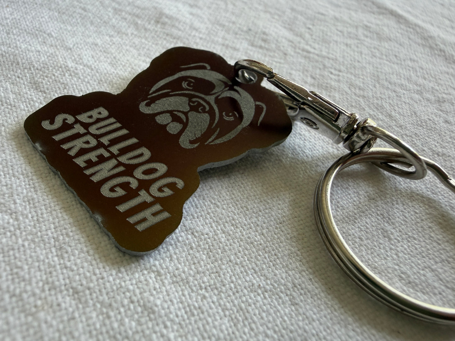 Bulldog Strength Keyring