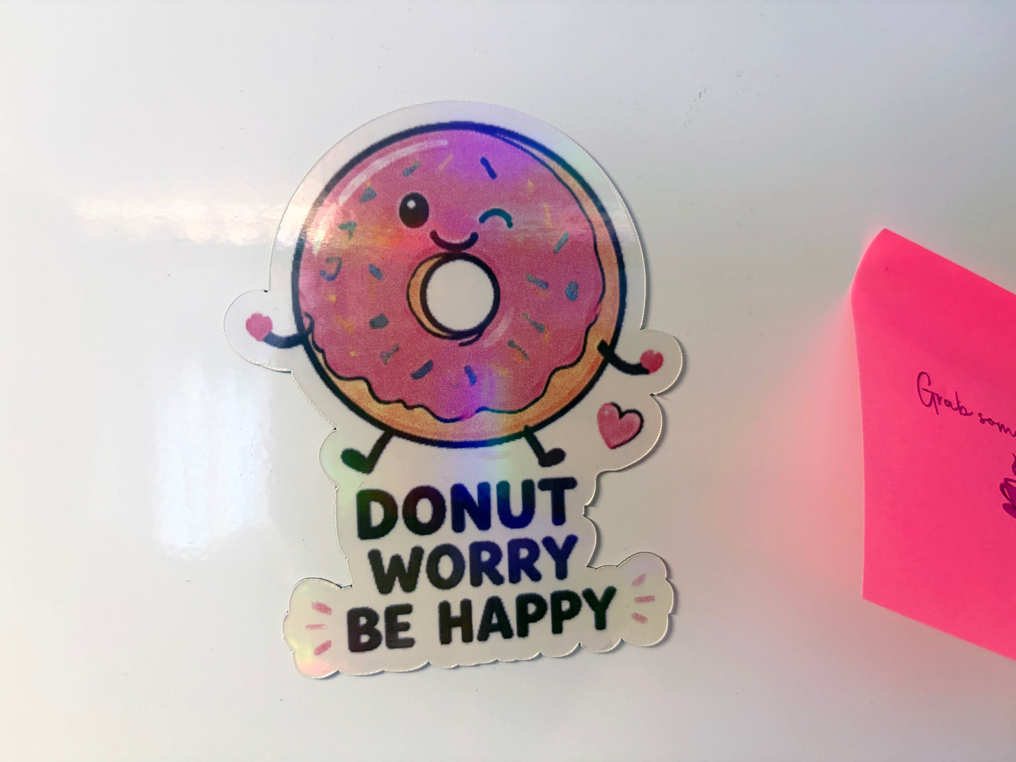 Donut Worry! Fridge Magnet | Cute Motivational Kitchen Magnet | Kawaii Gift | Positive Mental Health Gift