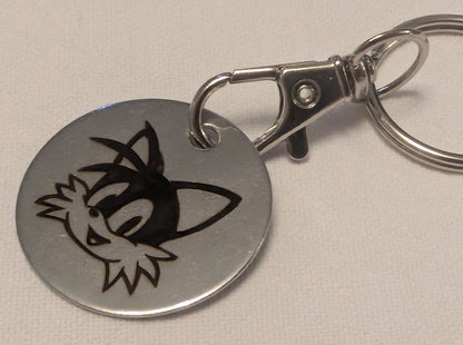 Sonic keyring Sonic the Hedgehog Keychain - Stainless Steel Charm for Fans