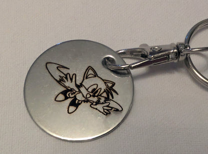 Sonic keyring Sonic the Hedgehog Keychain - Stainless Steel Charm for Fans