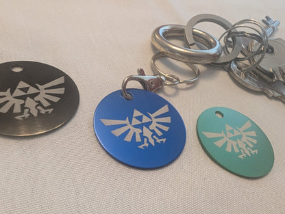 Triforce Keychain: Engraved Stainless Steel Zelda Fan Accessory