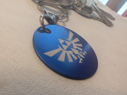 Triforce Keychain: Engraved Stainless Steel Zelda Fan Accessory