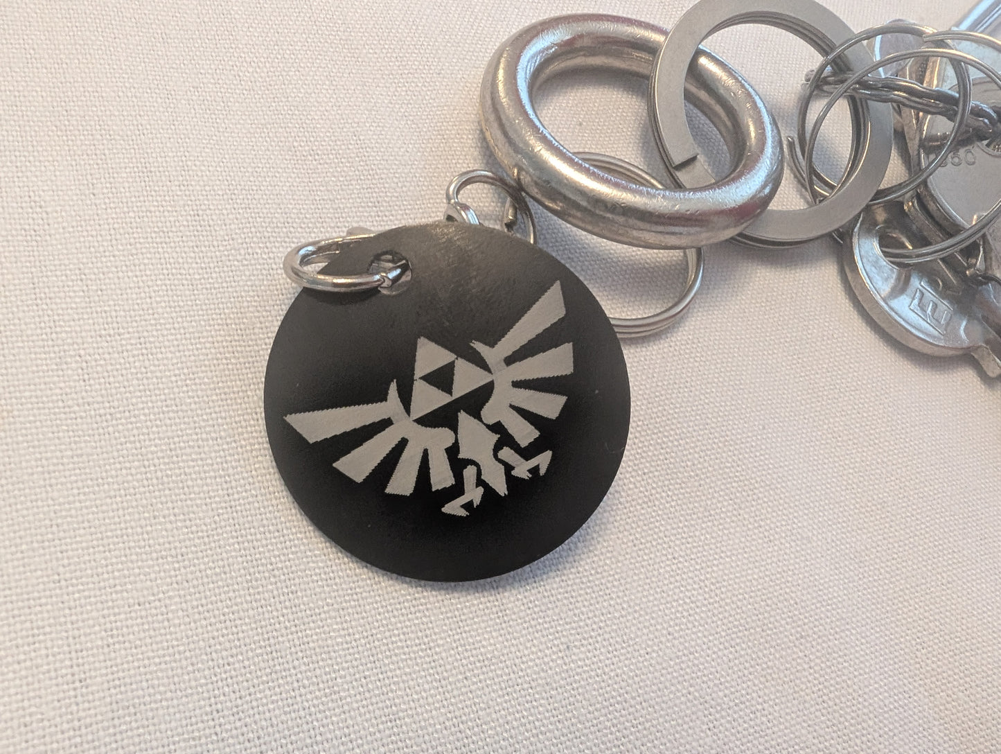 Triforce Keychain: Engraved Stainless Steel Zelda Fan Accessory