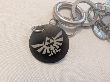 Triforce Keychain: Engraved Stainless Steel Zelda Fan Accessory