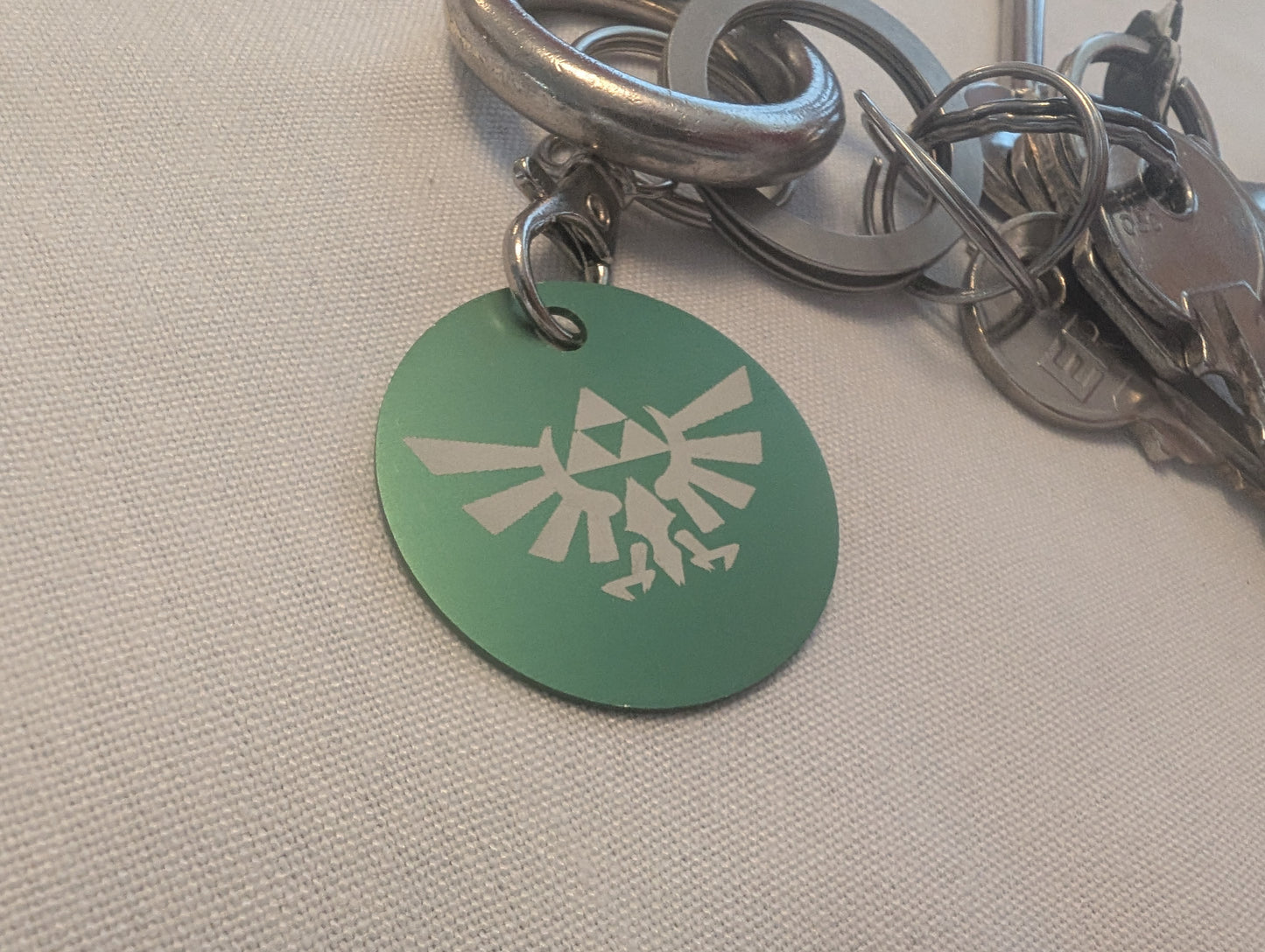 Triforce Keychain: Engraved Stainless Steel Zelda Fan Accessory