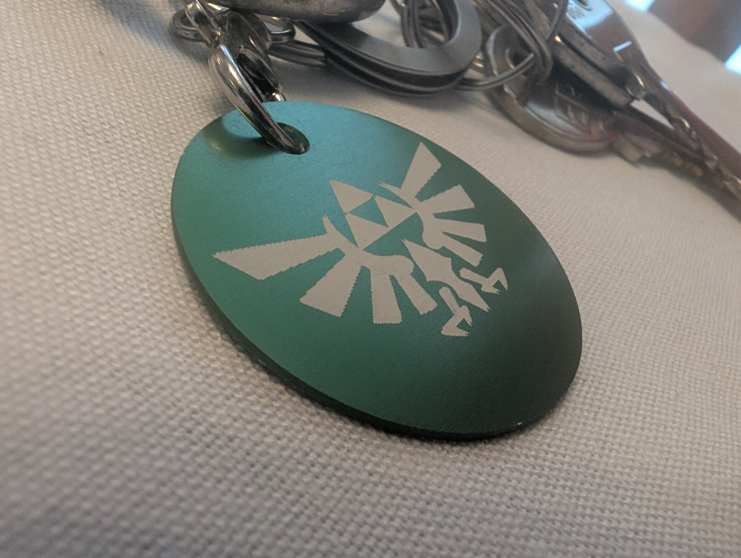 Triforce Keychain: Engraved Stainless Steel Zelda Fan Accessory
