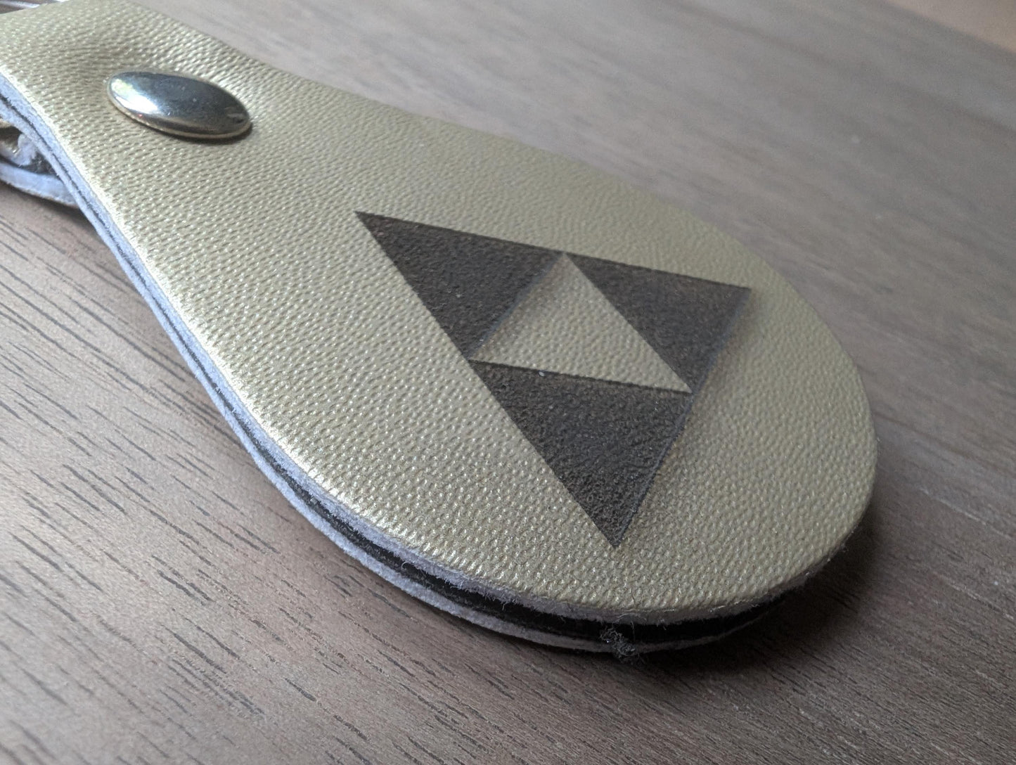 Triforce Keychain: Laser Engraved PU Leather Zelda Fan Gift