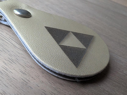 Triforce Keychain: Laser Engraved PU Leather Zelda Fan Gift