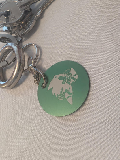 Laser Engraved Sonic the Hedgehog Keychain - Fan Gift