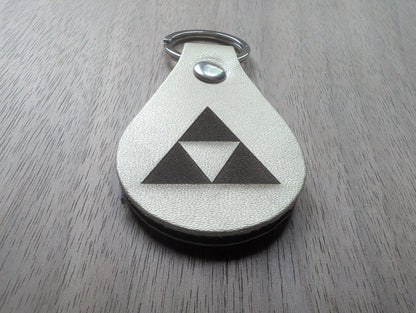 Triforce Keychain: Laser Engraved PU Leather Zelda Fan Gift