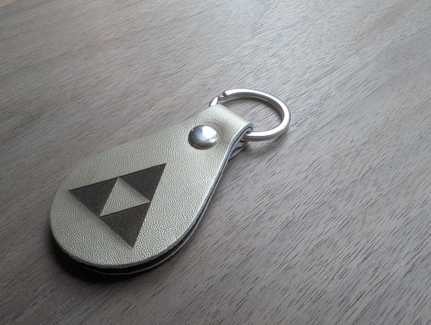 Triforce Keychain: Laser Engraved PU Leather Zelda Fan Gift