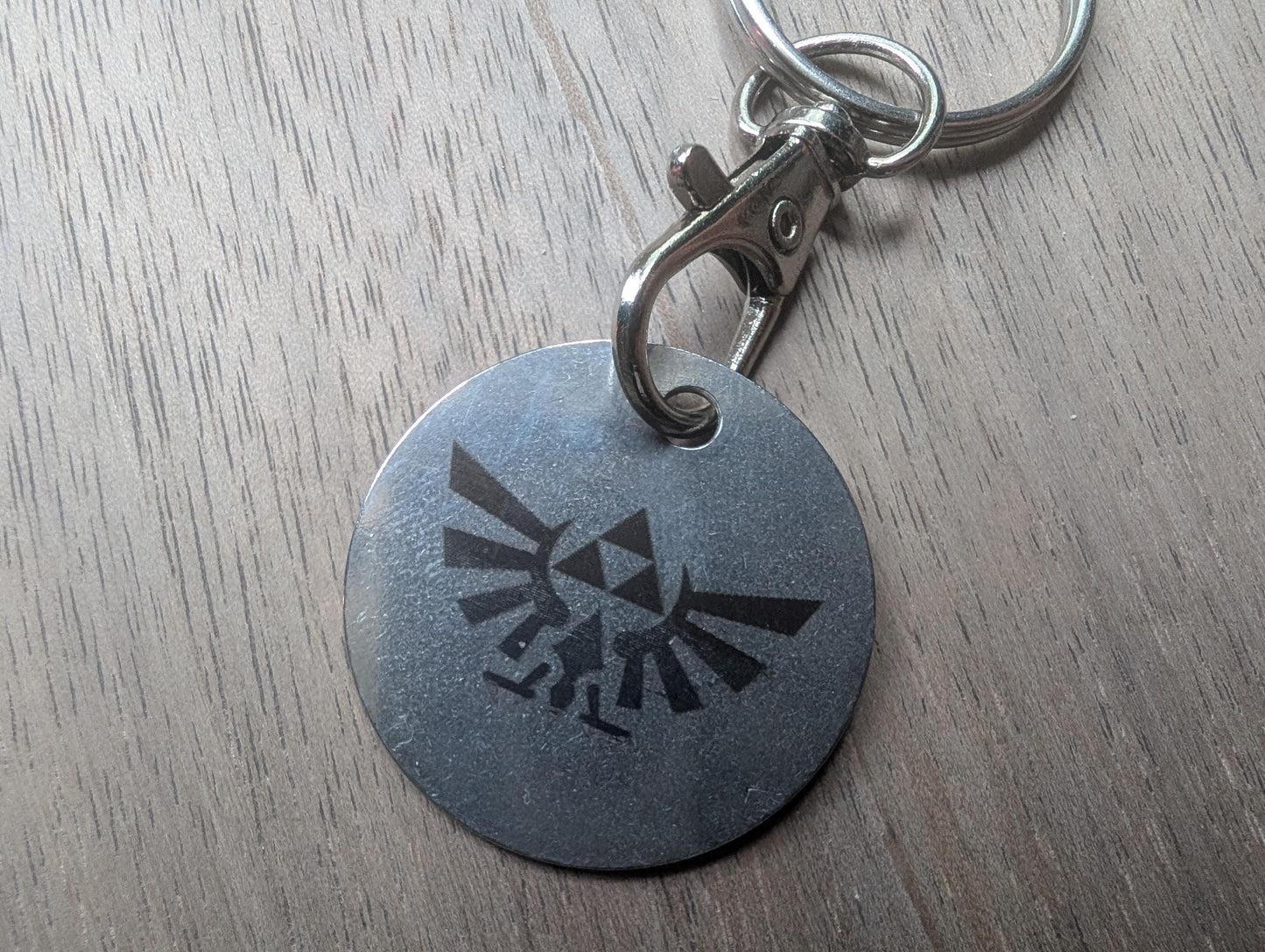 Triforce Keychain: Engraved Stainless Steel Zelda Fan Accessory
